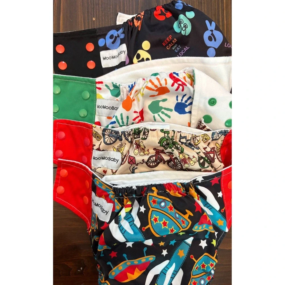 MOOMOO Baby all in one cloth diaper Lot Of 4